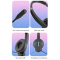 Miniatyrbild 3 av 5: Bluetooth-headset med mikrofon, V5.0, trådlöst headset för mikrofon, telefon, kontor (svart)