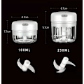 Miniatyrbillede 2 af 5: Mini Food Processor: Grøntsags-, Hvidløgs-, Kødhakker, Egnet til Babymad (250ML, Hvid)