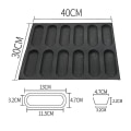 Miniatyrbild 2 av 5: 12 hål silikonbaguetteform - non-stick perforerad fransk brödform, varmkorvsformar, bakning Li