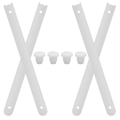 Miniatyrbillede 2 af 2: 40-styks skuffe fastgjorte skinner i plast L-formet skuffe prop (2.10X1.90X1.20CM, brun)