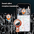 Pikkukuva 3 / 5: 4 kappaleen avaimenperä nahkainen Airtag-kotelo Tracker Locator sopii Apple-koiranpantaan