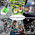 Miniatyrbild 5 av 5: 4 st LED Camping Lamp Nödlampor Bärbar Tält Lykta Vattentät Hängande Lampor