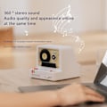 Miniatyrbild 5 av 5: Bandspelare Bluetooth-högtalare Bärbar Bluetooth-högtalare med nattstöd och ljudkabelanslutning（Vit）