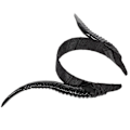 Pikkukuva 2 / 2: Simuloitu sarvipanta Halloween hiukset cosplay goottilainen sarvipäähine (31X13CM, musta)