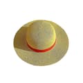 Luffy Halmhatt One Piece Cosplay Mössa Anime Sol Strandhattar Halloween Performance Kostym
