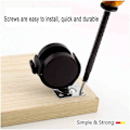 Miniatyrbilde 3 av 5: Svingbare hjul med stamme, 40 mm opptil 100 kg, møbelhjul med bremser, ingen gulvmerker, stille 360 graders rotasjon, hjul for møbler, 2 stk
