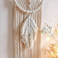 Miniatyrbild 3 av 4: Stor drömfångare Boho Macrame drömfångare gjord av bomull vävd Macrame väggdekoration