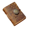 Miniatyrbillede 1 af 5: Kalveskindslæder Journal Dagbog Skrive Journal Notesblok Notebook Vintage Læder Journal（Udskåret brun）