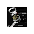 Miniatyrbild 3 av 5: Vattenbesparande propellers duschhuvud, turboladdat duschhuvud med högt tryck 360° rotation handhållen massageduschhuvud med PP bomullsfilter (blå)