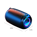 Miniatyrbild 3 av 5: Bluetooth 5.0 Färgglad Streamer Mini Audio Utomhus Bärbar Bluetooth Audio Subwoofer Surround Sound Hifi Högtalare（Svart）