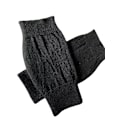 Miniatyrbillede 5 af 5: Grå og sorte fingerløse handsker til kvinder, fleece, varme vinterhandsker, unisex, halvfingerhandsker, tykke fingerløse handsker til mænd til cykling, løb, cykel, løb, vandreture