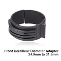 Miniatyrbild 2 av 3: Cykelfram Adapterring för främre växel 34,9 mm till 31,8 mm klämma för krom