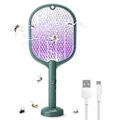 Miniatyrbild 3 av 3: Smart elektrisk insektsracket swatter zapper uppladdningsbar (Beige)