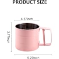 Miniatyrbild 2 av 5: 2-pack handmjölsskakare i rostfritt stål, siktkopp, pulvermjölsikt, florsocker, bakverk, köksverktyg