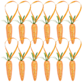 Miniatyrbild 2 av 2: 12-pack påskmorots hängande prydnader påskdekoration konstgjorda glittermorötter (9X2,2cm, orange)