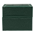 Miniatyrbild 2 av 2: Slitstark klocklåda presentask PU-läder klocklåda klockdisplaylåda (11,3X11,3X8,5CM, grön)