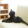 Miniatyrbilde 5 av 5: 30-50cm Gigant Svart Leopard Panter Plysjleker Myke Fylte Dyr Putedyr Gule Hvite Tigerleker For Barn（40cm，Svart）