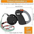 Miniatyrbilde 4 av 4: Dobbel hundekobbel, Retractable hundekobbel Dobbel kobbel for to hunder Hundekobbel 2 hunder Dobbel kobbel, svart