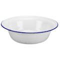 Miniatyrbillede 2 af 2: Retro emaljebakke emaljeblandeskål køkkensuppe skål salatskål hvid 2)