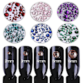 Miniatyrbillede 4 af 5: ND04 3D Neglekunst Rhinestone Mix Størrelser Ab Farver Flad Bund Kameleon Neglestifter