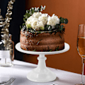 Miniatyrbild 4 av 5: Metalljärn kakställ runt piedestal dessert hållare cupcake display rack bakverk vit födelsedag vi