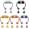 Miniatyrbillede 2 af 4: Magnetisk hestesko næsering - Clip-On, rustfrit stål, slidstærk, personlighed - Ingen piercinger påkrævet（Multicolor）