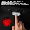 Miniatyrbillede 3 af 4: 2 stk. LED-lys til bil, universelle touch-LED-lys til bilens interiør, 7 farver LED-atmosfærelys med klæbemiddel