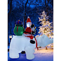 Miniatyrbild 4 av 5: Uppblåsbar jultomte, fleecebjörnsdekoration utomhus inomhus uppblåsbar jul uppblåsbar jul uppblåsbar docka använd varje dag, 2m,-