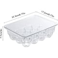 Miniatyrbild 2 av 5: Ägglåda kylskåp, kylskåpshållare för ägg, ägglåda för kylskåp, för förvaring av ägg i kylskåpets förvaringsrum (transparent)