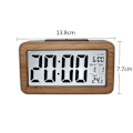 Miniatyrbild 3 av 5: Digital väckarklocka radiostyrd väckarklocka bordsklocka WYF