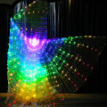 Miniatyrbillede 3 af 4: Bedst sælgende LED-lys mavedansvinger - Glow Angel Dance Wings til voksne og børn Multi-farve（Rød）