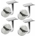 Miniatyrbild 1 av 5: 4 st rostfria handledarfästen för handledare trappväggfäste fästen fixering stång silver