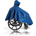 Pikkukuva 1 / 5: Raskaan sarjan pyörätuolin poncho, uudelleenkäytettävä, täysin vedenpitävä, edessä hupullinen, vetoketjullinen pyörätuolin viitta vammaisille ja senioreille