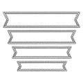 Miniatyrbild 2 av 5: 4 st metallpräglingsstenciler stansade präglingsstenciler (8,7 x 11,5 cm, silver)