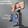 Miniatyrbild 4 av 5: Ny mobiltelefon följer kamera Pan/Tilt Desktop Live Panoramic Follow Camera Stand med 360 graders rotation Smart Stand（Svart）