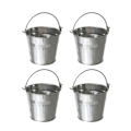 Pikkukuva 3 / 3: 12-pakkaus Mini Tinplate Metal Bucket Frosted French Fries Tin Bucket - 10,5x7,2x10,5 cm (Hopea) (12 kpl, Hopea)