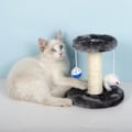 Miniatyrbild 4 av 5: Katt leksak, klösträd, katt klätterträd robust ullgarn flerskiktsplattform perfekt för aktiva kattungar säker katt leksak (Curry)