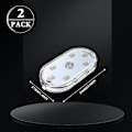 Miniatyrbillede 2 af 4: 2 stk. LED-lys til bil, universelle touch-LED-lys til bilens interiør, 7 farver LED-atmosfærelys med klæbemiddel