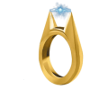 Miniatyrbild 1 av 4: Bedövningsring för kvinnor och män - Vattentät, pålitligt skydd - Twinkle 50 000 000 Safeguard Ring（Guld）