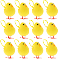 Miniatyrbild 2 av 2: 12-pack påskdekoration hängande plysch kyckling prydnader söta kyckling hängande prydnader (5X3X3CM, som visas på bilden)