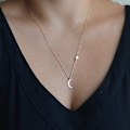 Miniatyrbilde 1 av 5: Fint måne- og stjerneanheng Halskjede kjede mote sjarm Boho Halskjede Smykker for kvinner og jenter (gull)