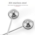 Miniatyrbillede 3 af 4: Rustfrit Stål Te-infuser Tekugle Til Kaffe Løs Te Kugle Lås Krydderi Te Kugle Kugleformet Infuser（Sort）