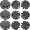 Miniatyrbillede 1 af 2: Par magnetiske knappe frakkeknapper Usynlige trykknapper Diy sytilbehør (sort, diameter 2,6 cm) (2,6x0,2 cm, sort)