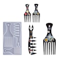 Miniatyrbild 2 av 3: 1 st Barber Comb Mold Resin Comb Die Set Comb Resin Craft Mold (21.4X12cm, Vit)