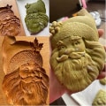 Miniatyrbillede 4 af 4: Træ madform DIY bageværktøj peberkage glat holdbar kreativ kiks mousse chokolade juledekorationer