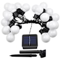 Miniatyrbild 1 av 5: Solcells drivna LED-ljusslingor - Vattentäta uteplatsljus - Hållbara utomhusljusslingor, klara glödlampor Veranda lampor 5 meter 20 lampor