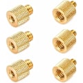 Miniatyrbild 1 av 5: 1/4 Hon till 3/8 Hane gängreducering mässingskruvadapterkit med 3/8 Hona till 1/4 Hane skruvmässingomvandlare för kamerastativ blixtfäste