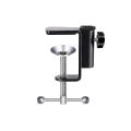 Miniatyrbillede 1 af 3: 2 stk. Justerbar 0-50mm Arm Skrivebords Klemme Bordlampe Klemmeholder Metal Stativ - Sort