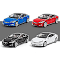 Pikkukuva 4 / 4: Tesla Model S -leluauto valolla ja avattavilla ovilla, musiikilla varustettu simulaatioajoneuvo, saatavana useissa väreissä (valkoinen)