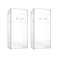 Miniatyrbillede 1 af 2: 2 nordiske opbevaringsbokse, multifunktionelle opbevaringsreoler, transparente bokse (20,50X11,00X8,50CM, transparent farve)